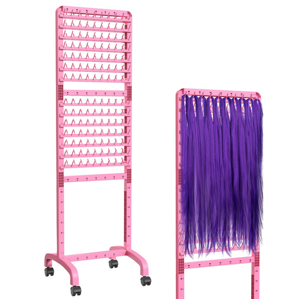 Yumkfoi Adjustable Braiding Rack 280 Pegs, 2-Sided Braiding Hair Rack