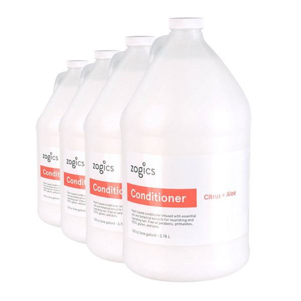 Zogics Conditioner, Citrus and Aloe, 4 Gallon Case