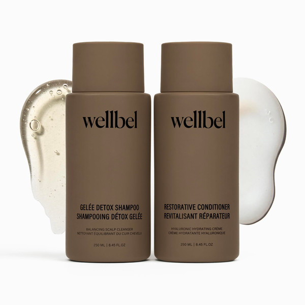 Detox + Restore Duo – Shampoo & Conditioner Set for Scalp Health & Hydration – Microbiome Reset & Frizz Control with Peptides & Hyaluronic Acid (2 x 8.45 oz)