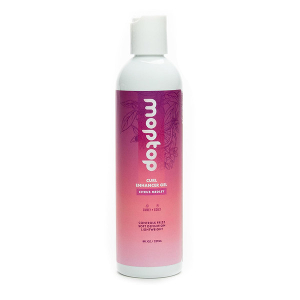MopTop Curl Enhancer Gel – Curl Defining Gel to Enhance Curly and Coily Hair, Lightweight and Anti Frizz Hair Care with Aloe, Curly Hair Products with Sea Botanicals & Honey (Citrus Medley, 8oz)