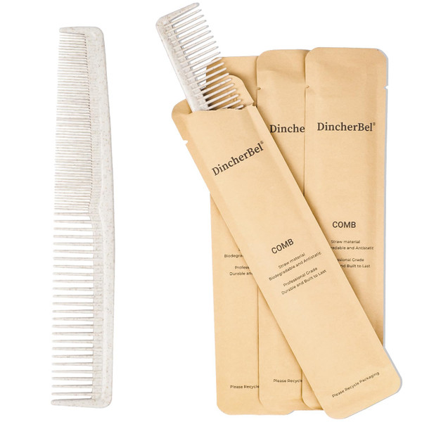Hair Combs Bulk, 100 Pack Disposable Wheat Straw Combs