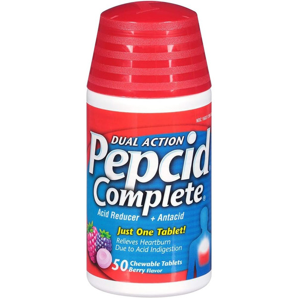Pepcid Complete Berry Flavor - 100 Chewable Tablets (50ct x2 bottles)