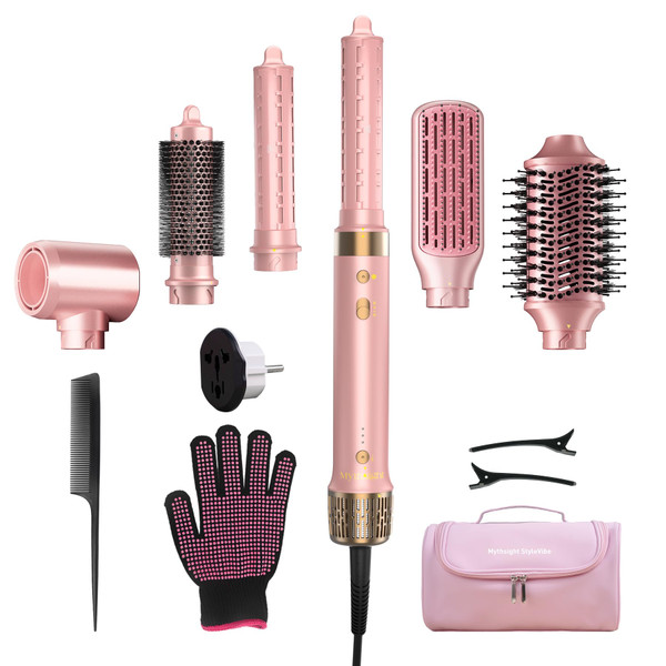 Mythsight StyleVibe Dual Voltage 6-in-1 Air Styler, Auto Wrap Curls (L/R)