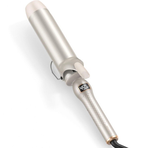 Professional Curling Iron 2 Inch, Large Barrel Curling Wand for Long Hair, MCH Heating with 12 Temperature, Dual Voltage, Gold