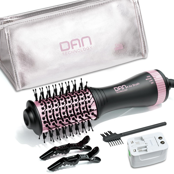 DAN Dual Voltage Travel Hair Dryer Brush, Auto Dual Voltage 110V-240V