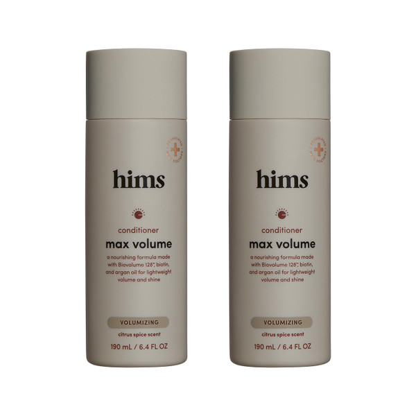 hims Max Volume Conditioner, Biotin, Citrus Spice Scent, 2 Pack, 6.4 Fl Oz