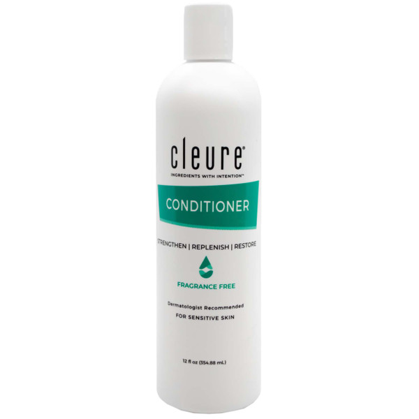 Cleure Hydrating Fragrance Free Conditioner, Hypoallergenic (12 oz)