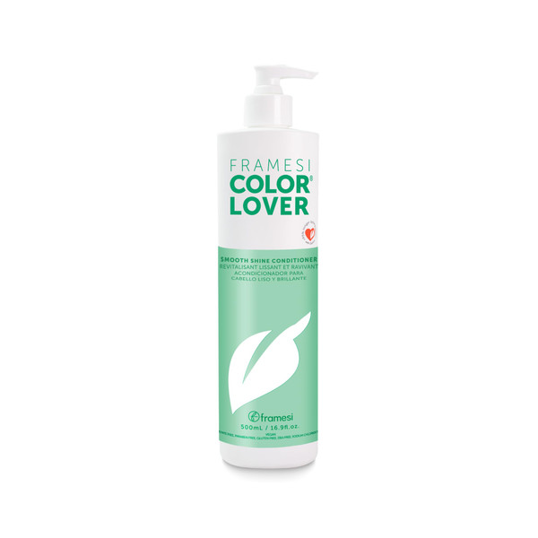 Framesi Color Lover Smooth Shine Conditioner - Smoothing Conditioner for Color Treated Hair - Sulfate Free Conditioner for Frizzy Hair - Humidity Defense - Quinoa, Aloe Vera + Meadowfoam (16.9 Fl Oz)