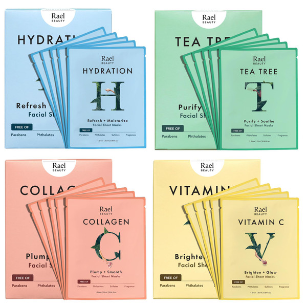 Rael Facial Masks Hydrating & Soothing Skincare Daily Beauty Essentials