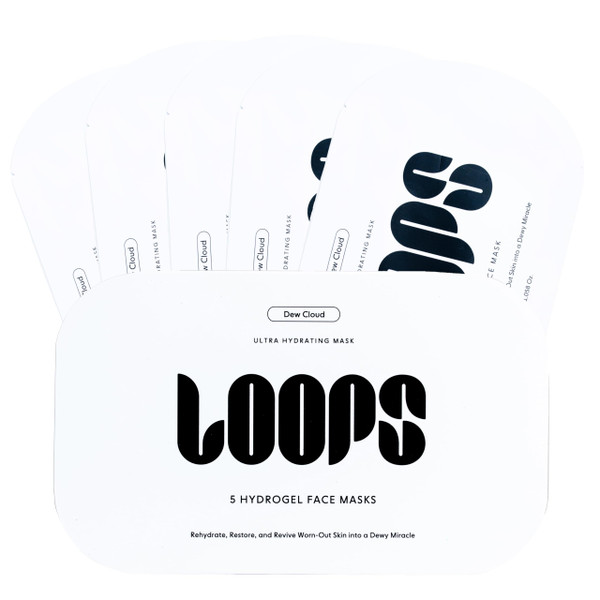 LOOPS Dew Cloud - Ultra Hydrating Hydrogel Korean Face Mask, 5pc