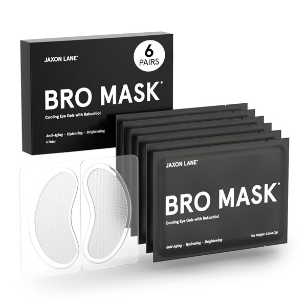 JAXON LANE Bro Mask Under Eye Patches for Men for Dark Circles, 1 x 6 Pairs