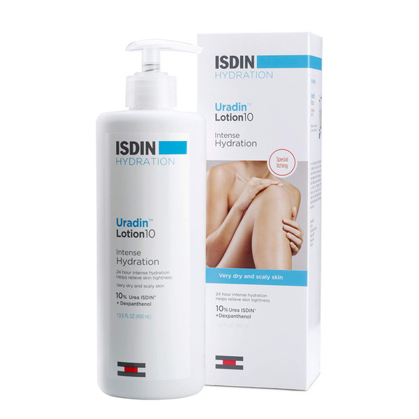 ISDIN Uradin 10% Urea Moisturizing Body Lotion for Dry Skin, 13.5 fl oz