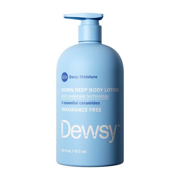Dewsy Fragrance Free Body Lotion for Dry & Sensitive Skin, Unscented, 16 oz