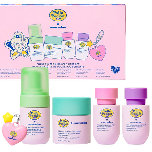 Evereden x Polly Pocket Kids Skincare & Haircare Gift Set + Lip Balm