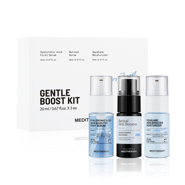 MEDITHERAPY 3-Step Korean Skincare Gentle Boost Kit for Gift & Travel Set