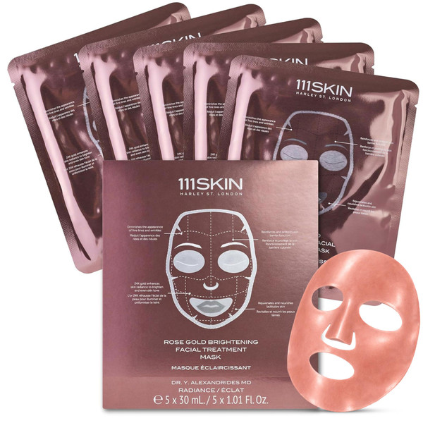 111SKIN Rose Gold Brightening Facial Treatment Mask, Set of 5