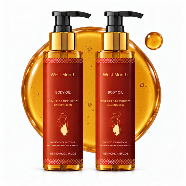 pewatul Body Firming Oil for Crepey-Looking Skin Lightweight Formula 2 Pack