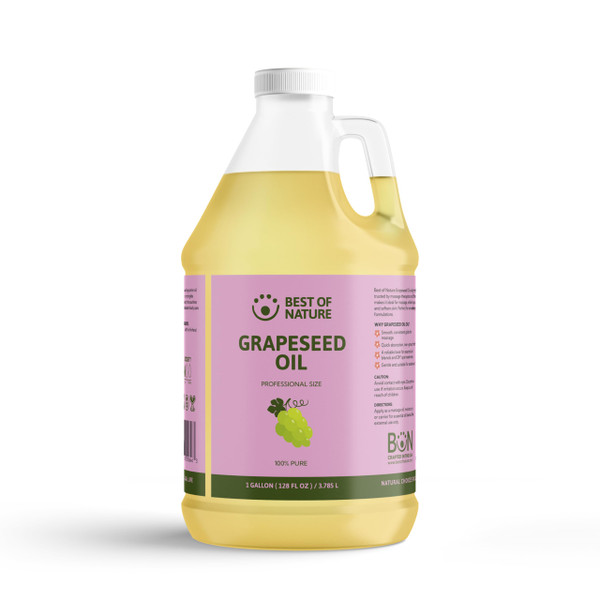 Best of Nature Grapeseed Oil, Lightweight Massage & Body Oil, 128 fl oz