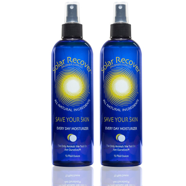 Solar Recover After Sun Moisturizing Spray 2-Pack (12oz Each) – Hydrating Facial & Body Mist for Sunburn Relief, 2460 Sprays Per Bottle, Vitamin E & Calendula, All Natural After Sun Lotion Alternative