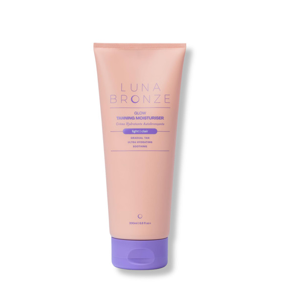 Luna Bronze Glow Gradual Self Tanning Moisturizer Lotion, Light, 6.7 fl oz