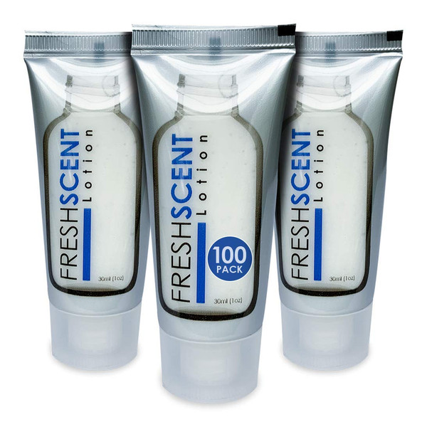Freshscent Lotion 1oz (100 Pack) Hotel Travel Size, Bulk Amenities and Toiletries for Hospitality
