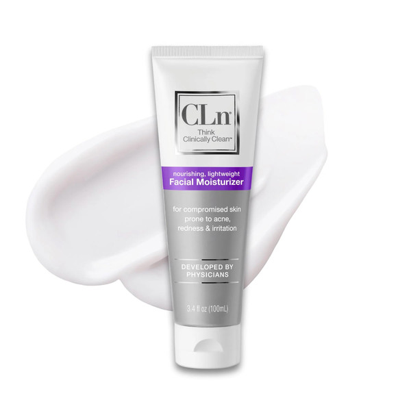 CLn® Facial Moisturizer - Soothes & Calms Skin, Helps Reduce Appearance of Redness, Locks in Moisture without Clogging Pores, Dermatologist & Clinically Tested, 3.4 oz.