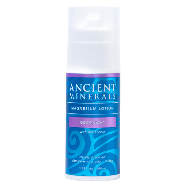 Ancient Minerals Magnesium Lotion Goodnight, Melatonin & MSM, 3.3oz