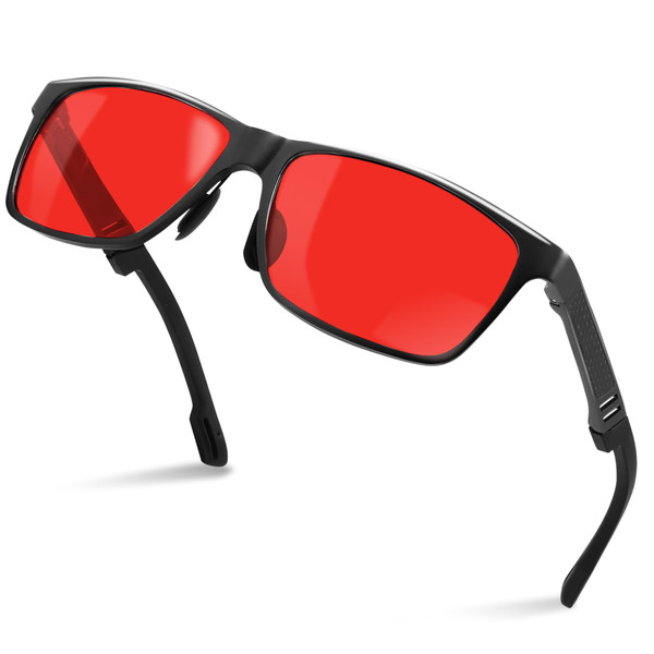 IBOANN Blue Light Glasses for Men - Lightweight Al-Mg Metal, Gaming Computer Blocking Glasses, Eye Protection Anti Eyestrain