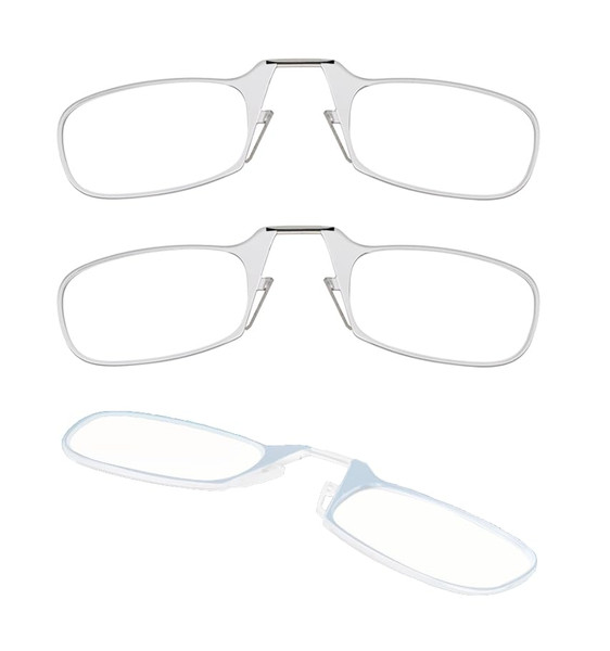Always With You by ThinOptics Armless Reading Glasses Multi-Pack - Ultra-Thin, Lightweight Pocket Readers for Men & Women - Slim, Comfortable Design - 3 Pack Clear, 1.5x