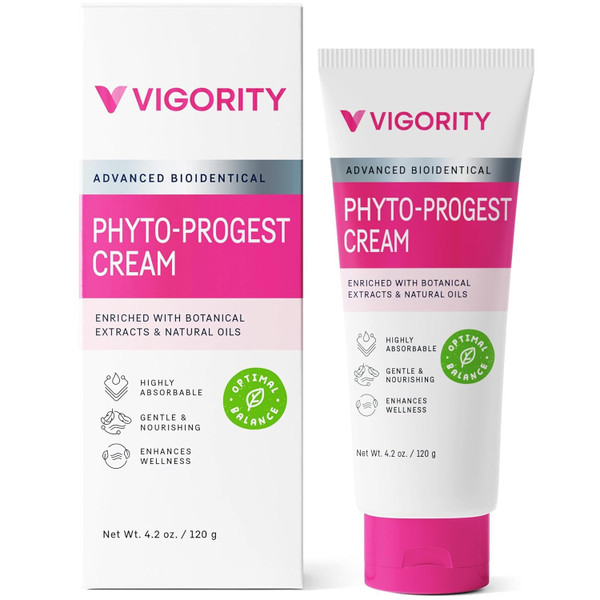 Vigority Phyto-Progest Cream for Women – Botanical Balance & Hydration Support – Gentle, Nourishing, and Fast-Absorbing Formula