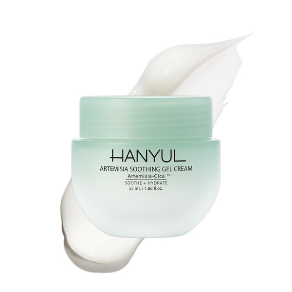 HANYUL Artemisia Soothing Gel Cream Moisturizer | Calming, Hydrating Korean Face Cream with Centella Asiatica & Niacinamide for Soothing Redness | Suitable for Sensitive Skin & Acne‑Prone Skin | Vegan