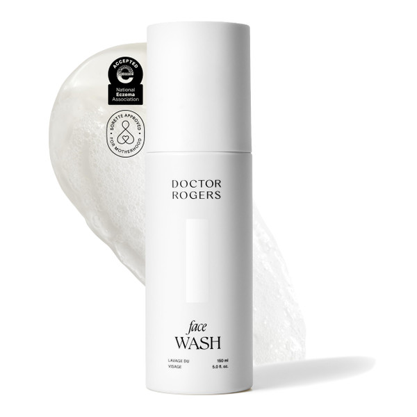 Doctor Rogers Face Wash, Gentle Hydrating Gel Cleanser for All Skin Types, Removes Makeup and Impurities, Non-comedogenic, Fragrance-free, 5 Oz (150ml)