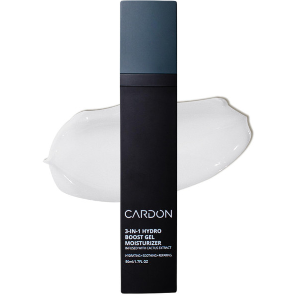 Cardon | Anti-Aging Face Moisturizer for Men | Korean Skincare Facial Lotion | Hydro Boost Gel | Healing Cactus Extract, Reduce Wrinkles, Repair Acne Scars | Ultra Light Face Cream (1 CT)