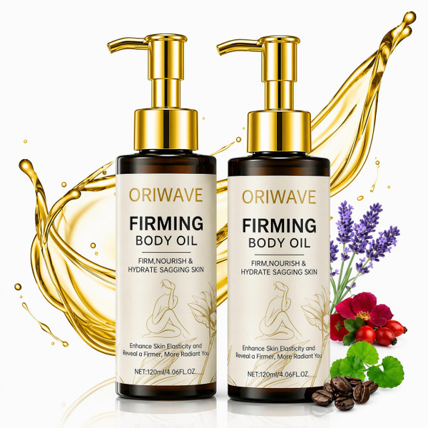 ORIWAVE Body Firming Oil for Crepe Skin, After Shower Oil for Women, Pack 2