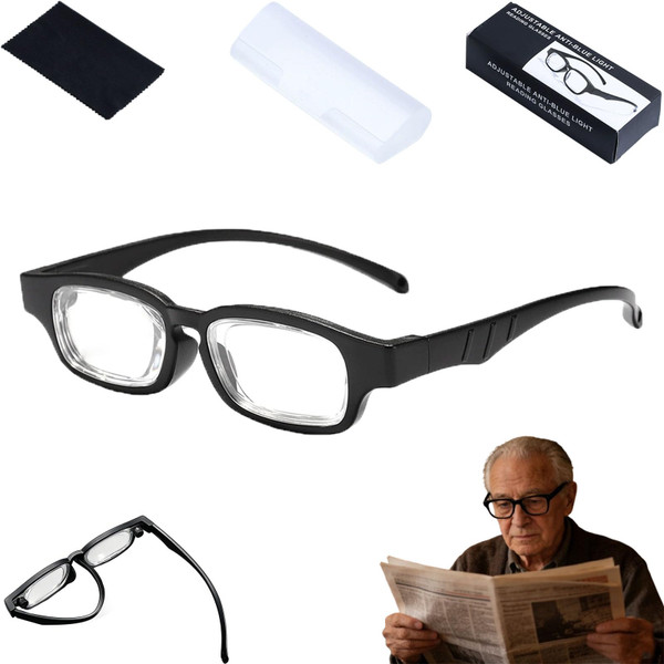 Zoometra Adjustable Eye Glasses for Women Men, Auto Focus Glasses Self Adjusting, Anti Blue Light Multi Point Eyeglasses (1)
