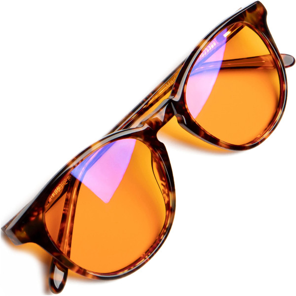 Orange +1.5 Blue Light Blocking Reading Glasses for Better Sleep - Amber Readers & Migraine Glasses for Women & Men - 1.5 Orange Reader Blue Light Blockers for Computer Eye Strain Eye Fatigue (+1.50)