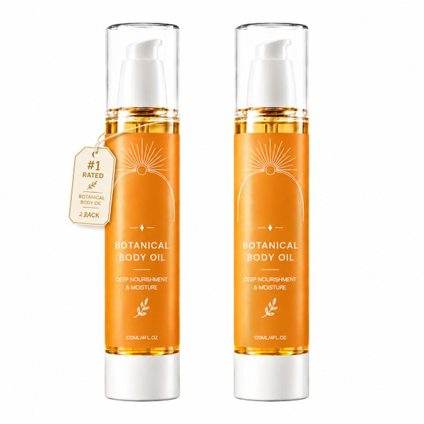Body Oil for Dry Skin, Lightweight Non-Greasy Moisturizing Oil, 2 Pack