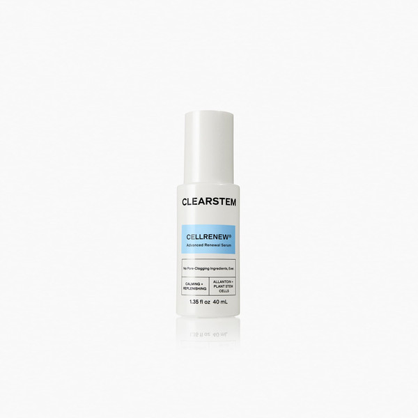 CLEARSTEM - CELLRENEW - Collagen Stem Cell Serum - Acne + Youthful Skin Face Serum - Hyaluronic Acid, Reishi, Aloe Vera - Facial Skin Care Products - Gluten Free, Cruelty Free - 1.35 Fl Oz / 40 mL