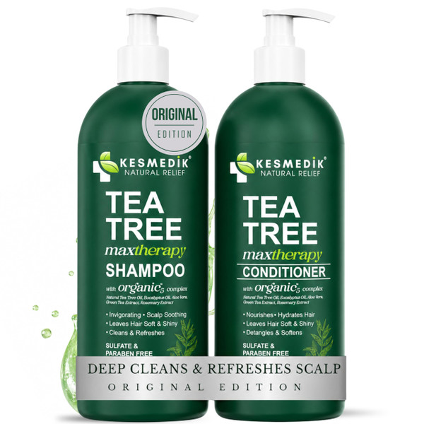 Tea Tree Shampoo and Conditioner Set MaxTherapy, Sulfate-Free