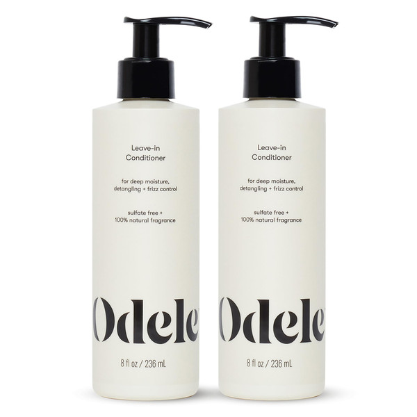 Odele Vegan Leave-In Conditioner, Hydrate & Control Frizz, 8 fl oz (2-Pack)