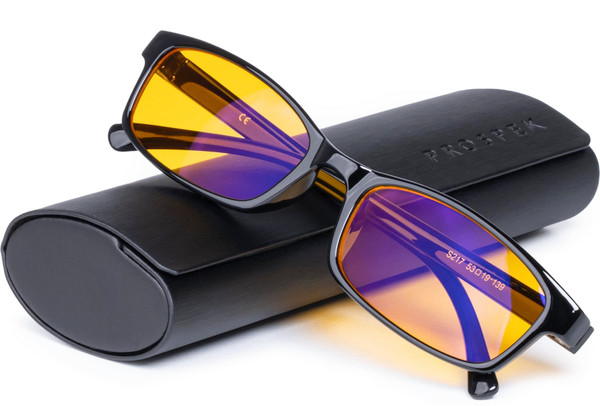 Prospek Blue Light Glasses – Eye Strain Relief, Anti Glare Black 0.50 Diopters