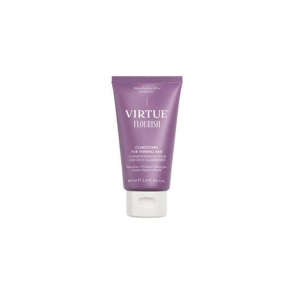 VIRTUE Flourish Conditioner to Re-grow Thinning Hair, Volumizes, 2 Fl Oz