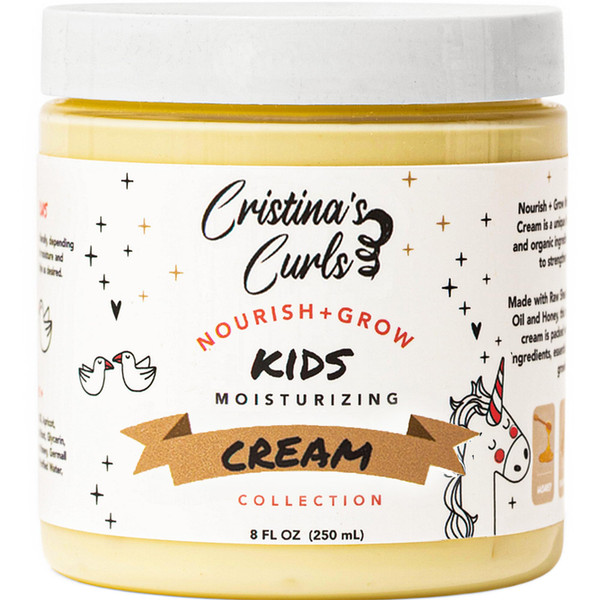 Cristina's Curls Hair Moisturizing Cream for Kids, Daily Leave-In Moisturizer for Curly Hair, Hydrating Hair Cream for Dry Curls, Sulfate-Free Plant-Based