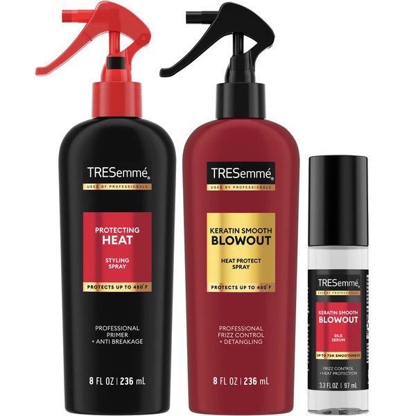 TRESemmé Blowout Heat Protectant Spray, Serum & Styling Spray Trio