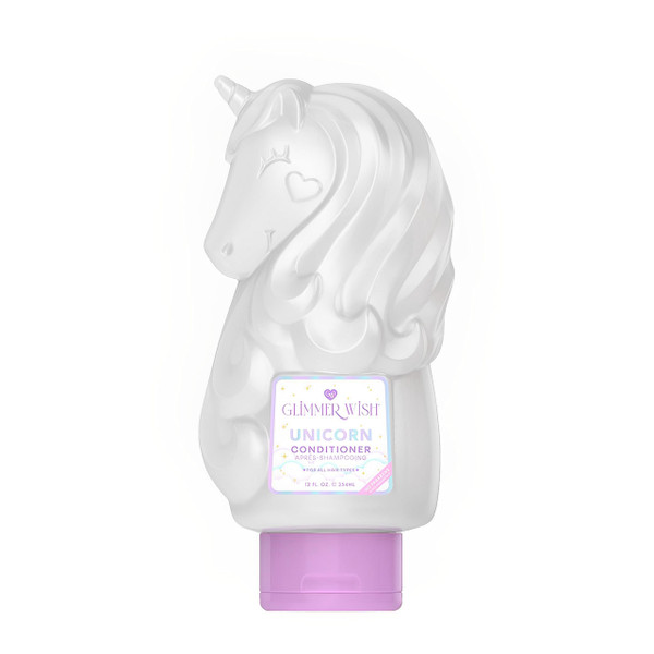 Glimmer Wish Unicorn Kids Conditioner, Paraben and Sulfate Free Conditioner for Strong and Smooth Hair, Kids Hair Care, Cotton Candy Scent, 12 Fl Oz