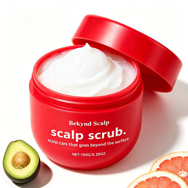 Bekynd Scalp Scrub Psoriasis Red Jar, 5.29 Oz, Bekynd Scalp Scrub for Psoriasis