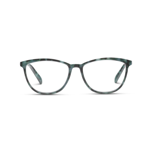 Peepers by PeeperSpecs Women's Bengal Cat-Eye Blue Light Blocking Reading Glasses, Green Tortoise, 54.9 + 2.25