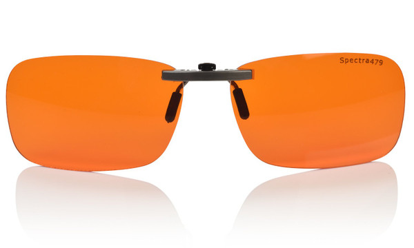 Spectra479 Blue Light Blocking Clip On Glasses - 99.9 Percent Effective Computer Glasses for Men & Women, Durable Lightweight, Reduce Eyestrain, Headaches and Improve Sleep (Nighttime Lens)