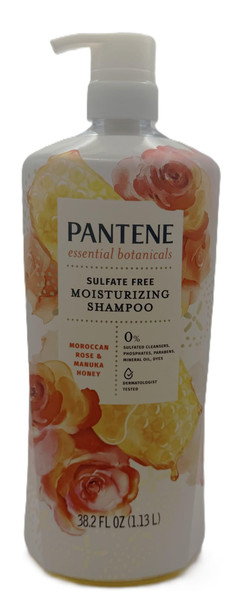 Pantene Essential Botanicals Moroccan Rose & Manuka Honey Shampoo, 38.2 Fl Oz