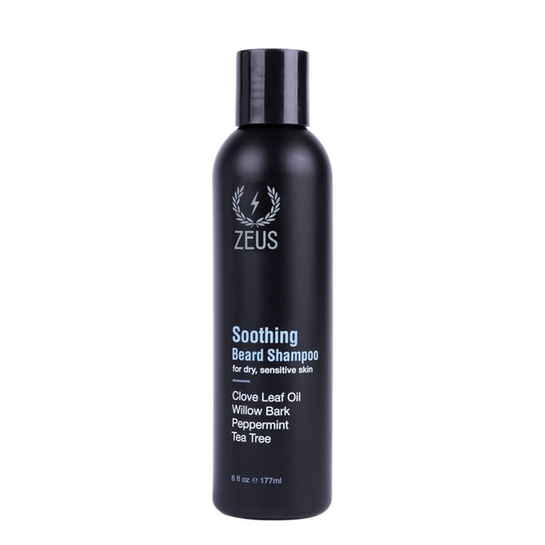 ZEUS Soothing Beard Shampoo for Men, Anti-Dandruff & Itch Relief (6 oz)